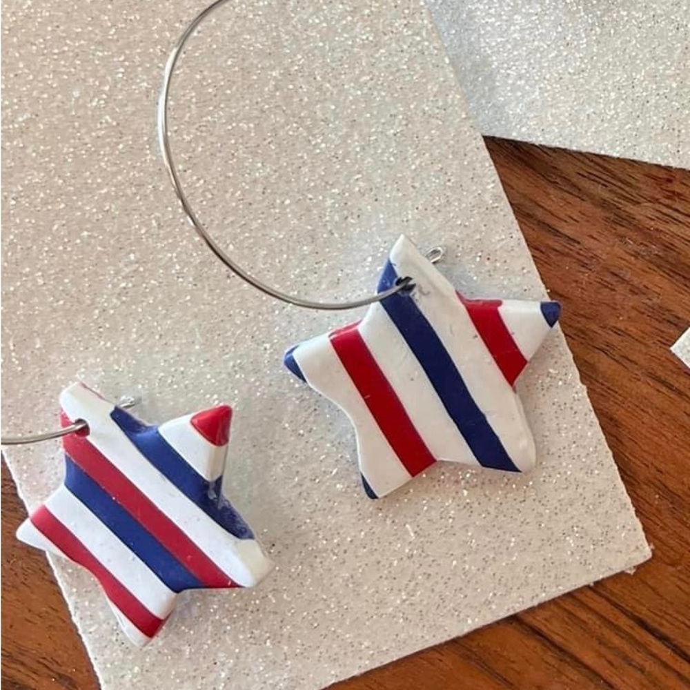 Polymer clay dangle earrings